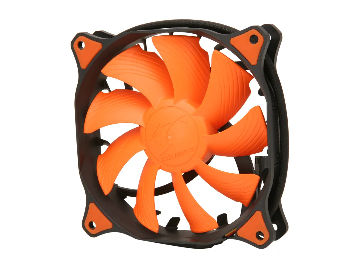 COUGAR COUGAR CF-V12H 120mm case fan 1200 RPM 60.4 CFM 17.7 dB Hydro-Dynamic 25mm Orange — product photo