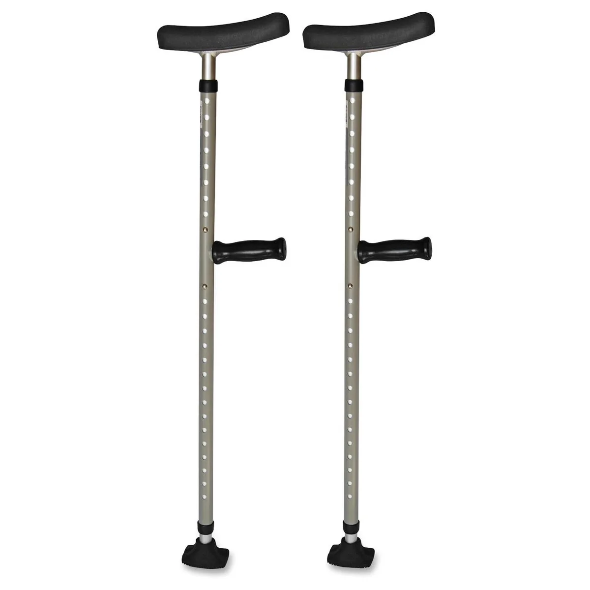 Medline Medline MDS80542 Universal Single Tube Crutch 2EA/PR Gray home health care — product photo
