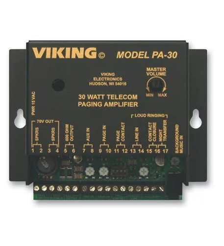 Viking Electronics Viking Electronics VK-PA-30 30 Watt Telecom Paging Amp — product photo
