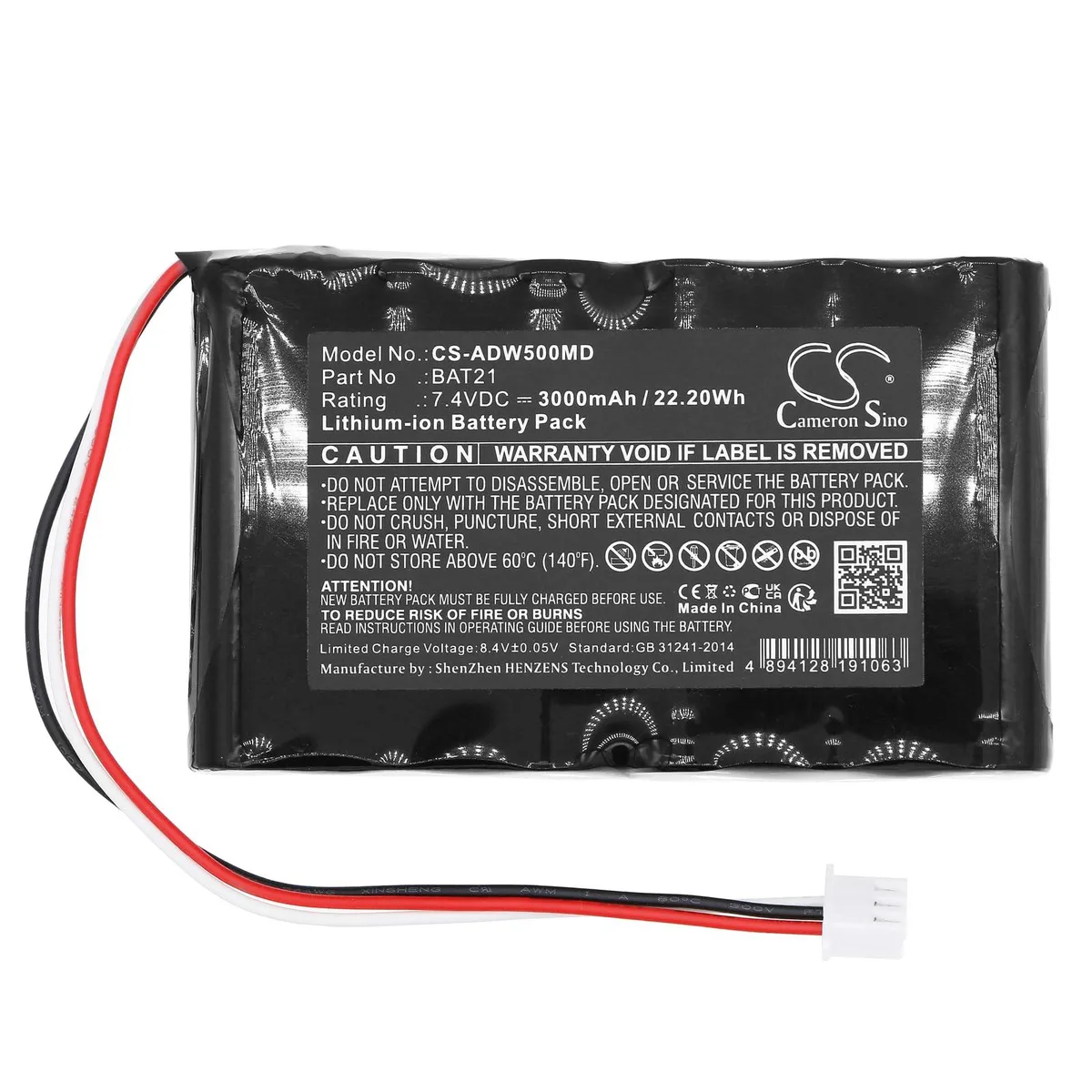  Cameron Sino ADE BAT21 3000mAh 7.4V lithium-ion battery — product photo