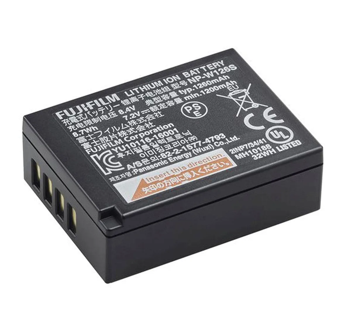 FUJIFILM FUJIFILM NP-W126S 1260 mAh camera battery — product photo