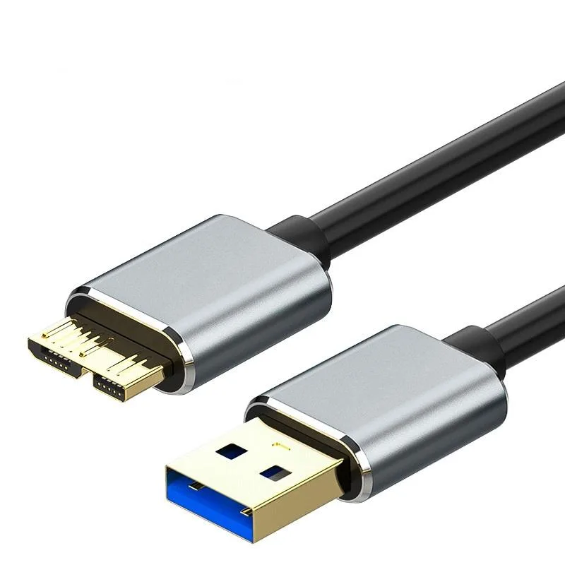 HANNORD HANNORD USB 3.0 A Male to Micro USB 3.0 Sync Cord 6.6 ft Silver — product photo