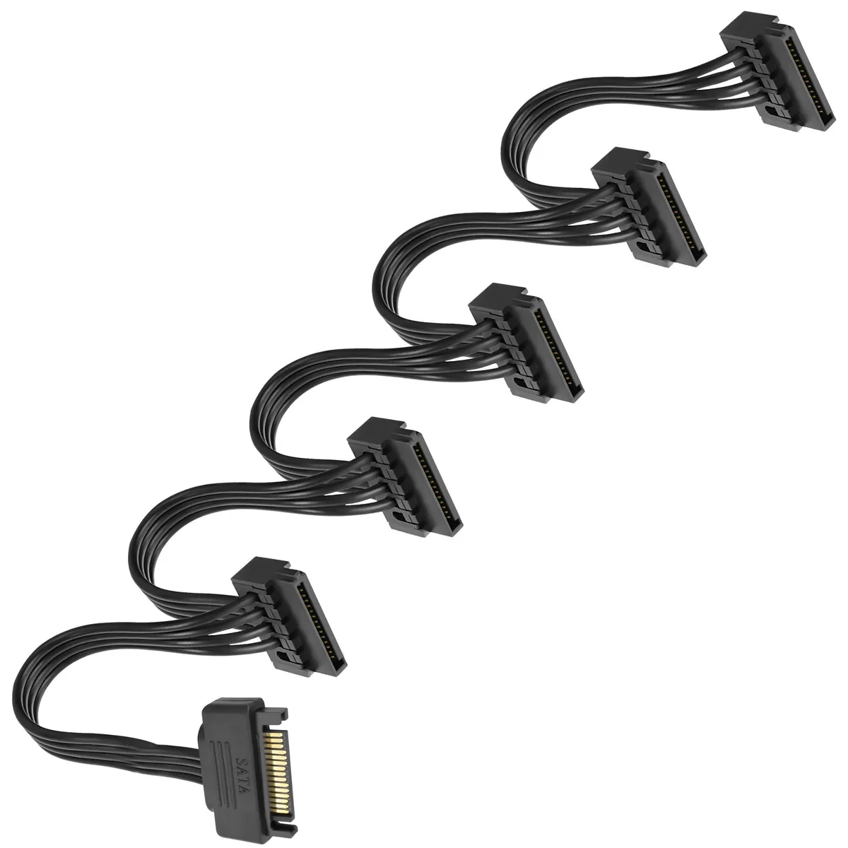 BUCIER BUCIER SATA Power Splitter 15 Pin to 5×15 Pin 60cm — product photo