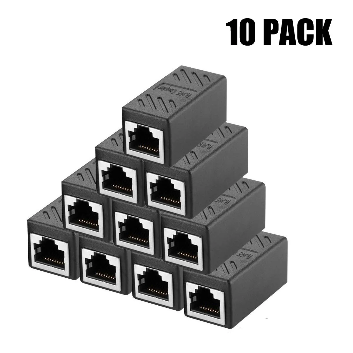 LUOM LUOM Network HeadX10 RJ45 Coupler Black 10 Pack — product photo