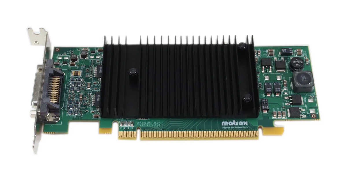 matrox Matrox P690 256MB DDR2 PCIe x16 LFH-60 workstation graphics card — product photo