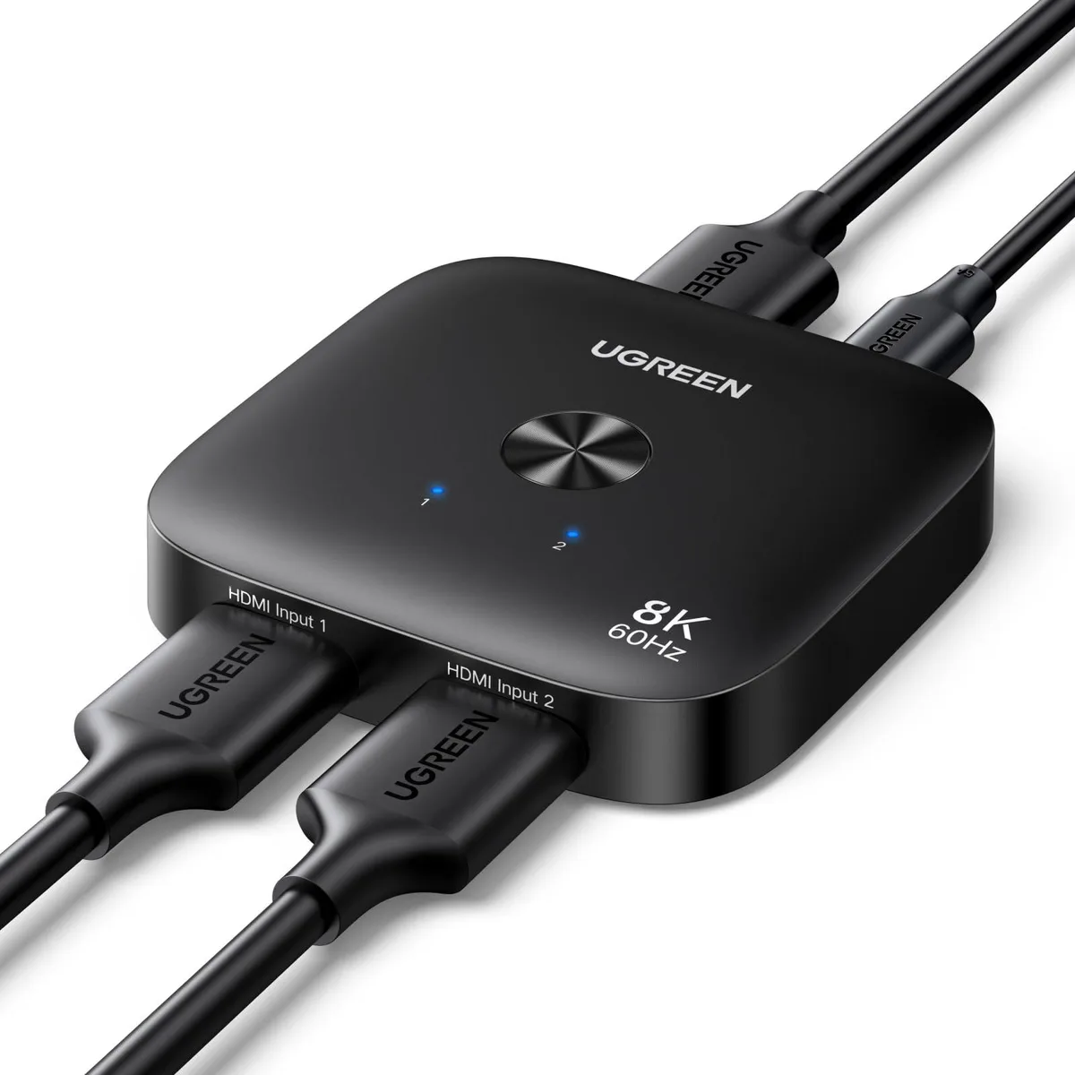 KEHIPI KEHIPI HDMI 2.1 video switch 2 in 1 out 8K 60Hz 4K 240Hz 48Gbps black 65877 — product photo