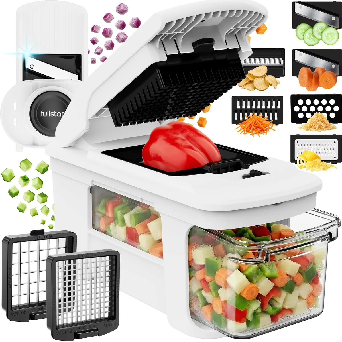 Fullstar Fullstar FUL-FGS-C030-01-AA1US 8-in-1 food processor 1.8L container 5 speeds — product photo