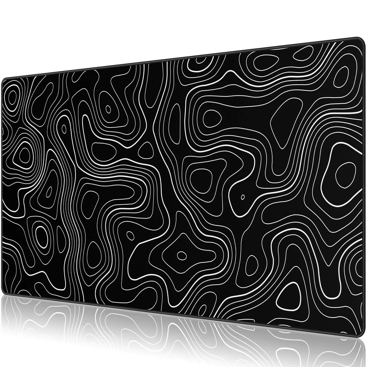 KEHIPI KEHIPI Mouse Pad 35.4 x 15.7 in Black Topographic Contour — product photo