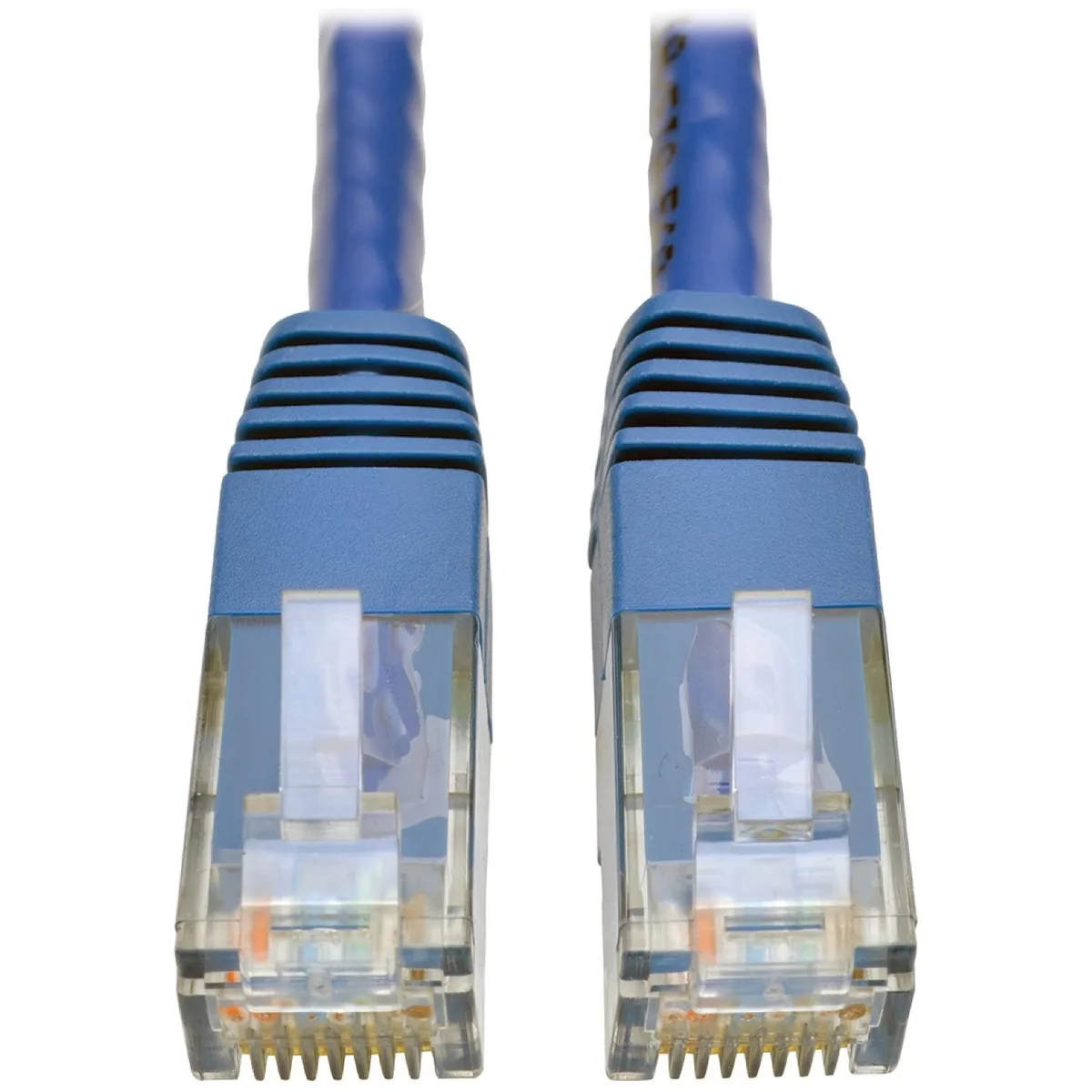 Blue Cat6 patch cable, 5 ft, RJ45 male ends, molded strain relief