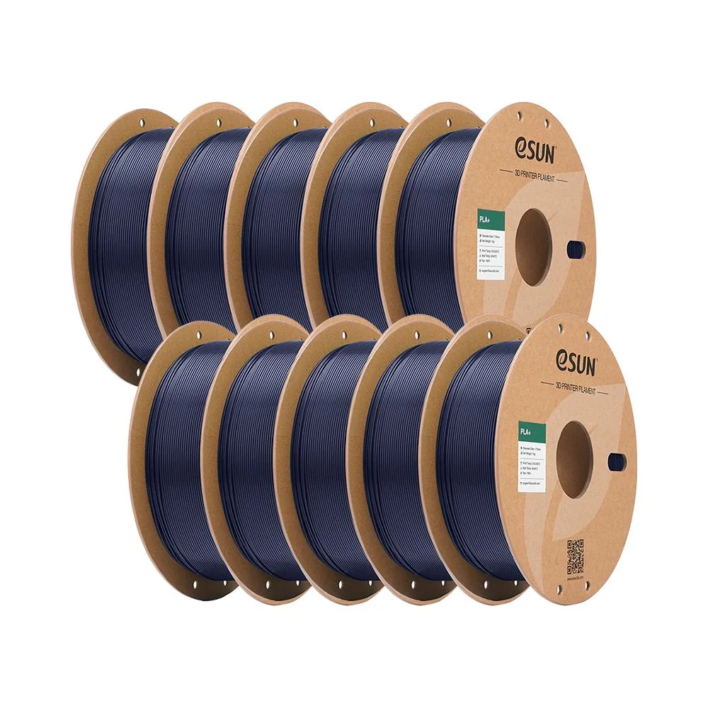 eSUN eSUN PLA+ Filament 1.75mm Dark Blue 10KG 10 Spool Pack — product photo