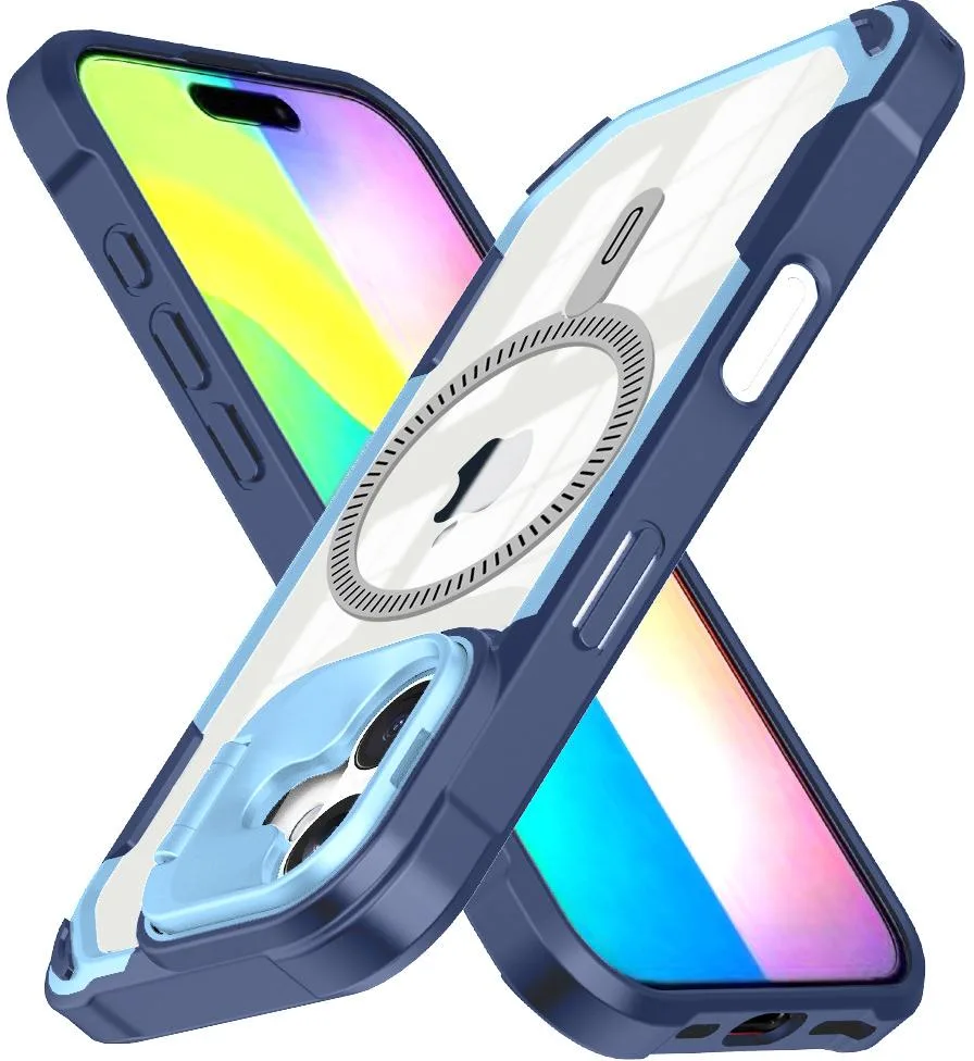 Nakedcellphone Nakedcellphone CamStand Hybrid Case iPhone 16 MagSafe Light Blue — product photo