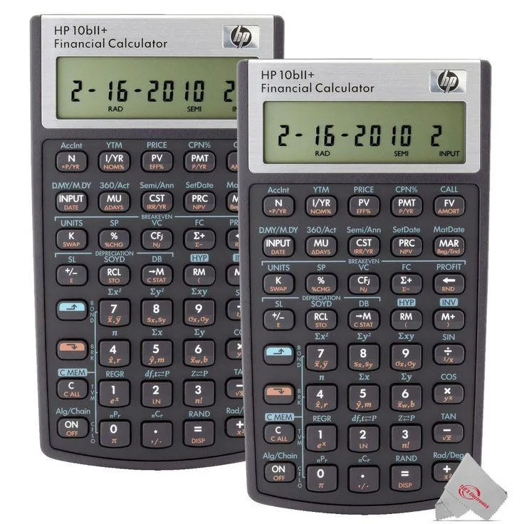 HP HP 10bII+ Financial Calculator Black Two Pack — product photo