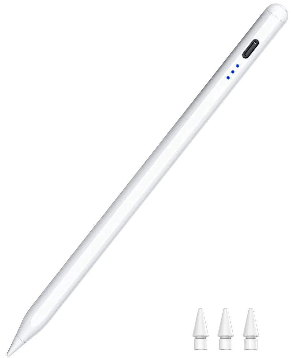  HATOKU Stylus White USB-C 15 min charge 10 h iPad 2018-2026 — product photo