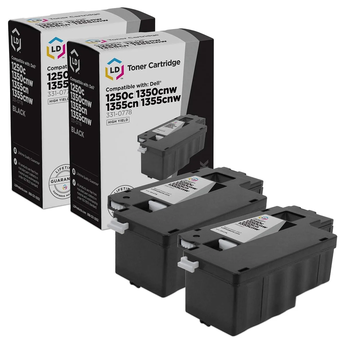 LD Products LD Products 331-0778 810WH High Yield Black Toner Cartridge 3-Pack — product photo