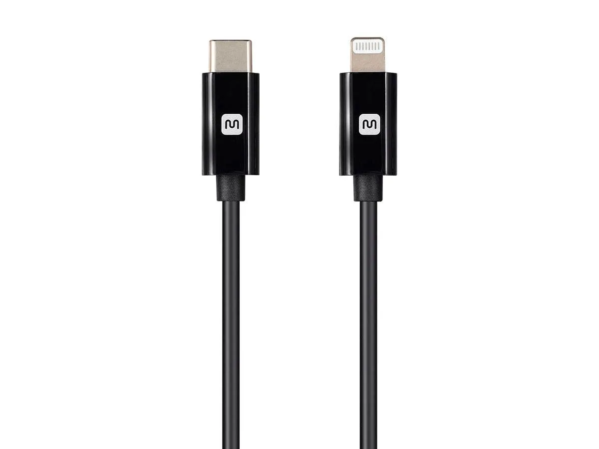 Monoprice Inc. Monoprice 138379 Lightning to USB-C cable 3ft Black — product photo