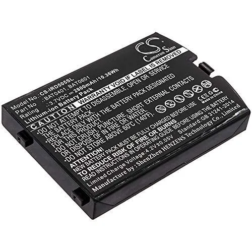 Rectangular lithium-ion battery pack, dark grey plastic casing, labelled 2800mAh 3.7V for Iridium 9505A