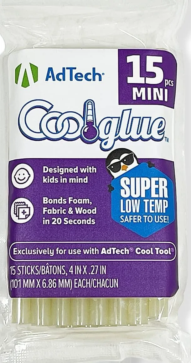  Adtech W2100-3415-9 glue sticks 4in 15 pack — product photo