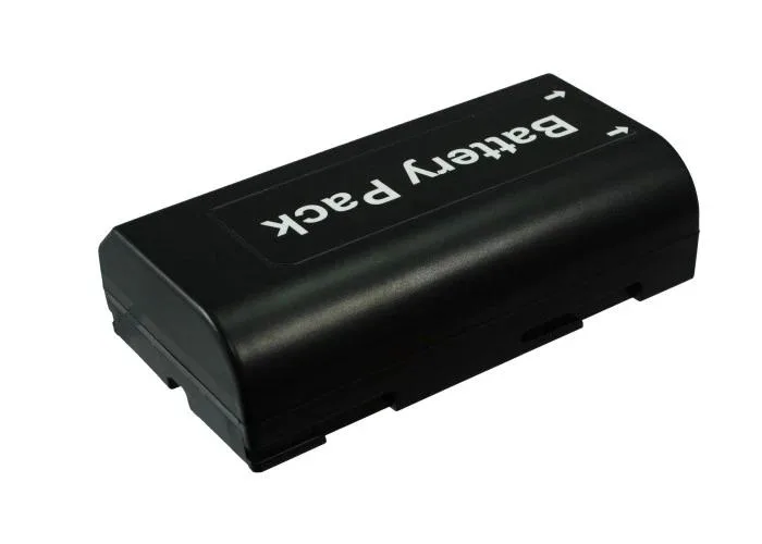 Rectangular grey battery pack with label and contacts