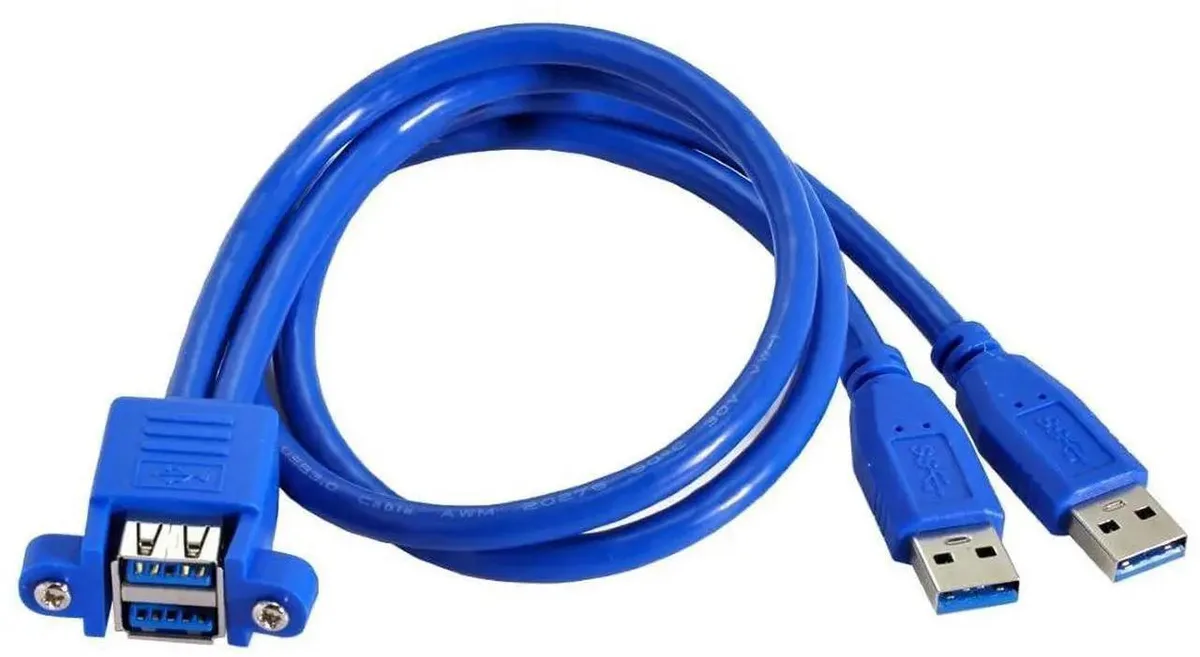SMUGDESK SMUGDESK 0.5 m USB 3.0 20-pin front panel header 2 male to 2 female extension cable — product photo