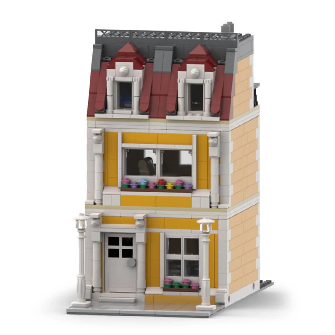 ZITIANYOUBUILD ZITIANYOUBUILD MOC-96365 Street Scene Modular House 992PCS Orange Educational — product photo