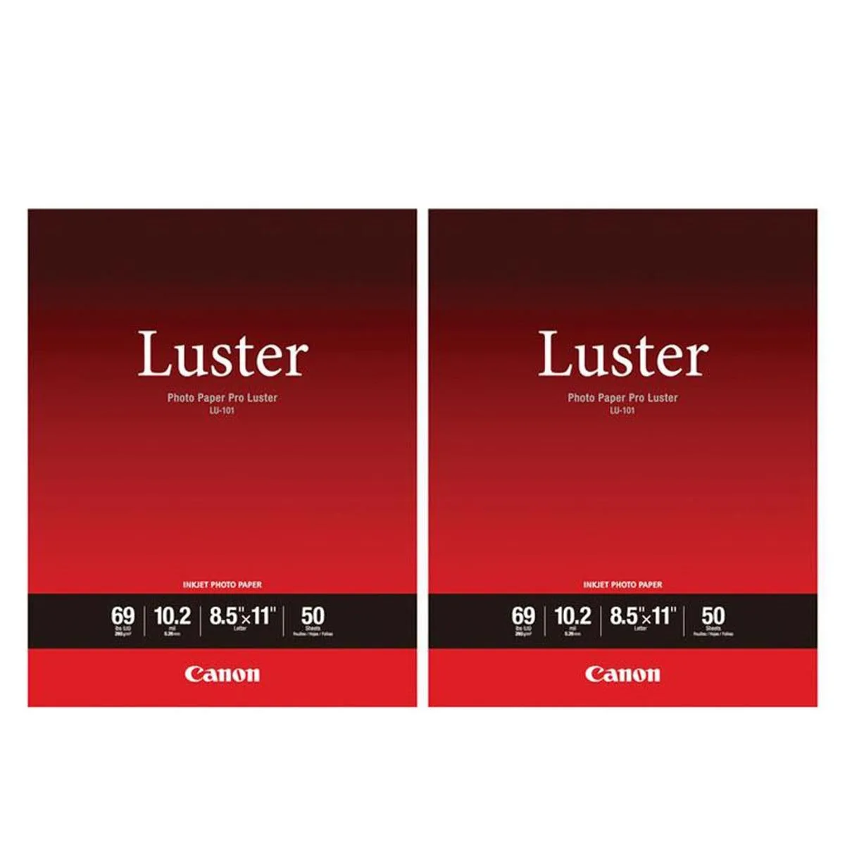 Canon Canon LU-101 Pro Luster Photo Paper 8.5x11 50 Sheets 2 Pack — product photo