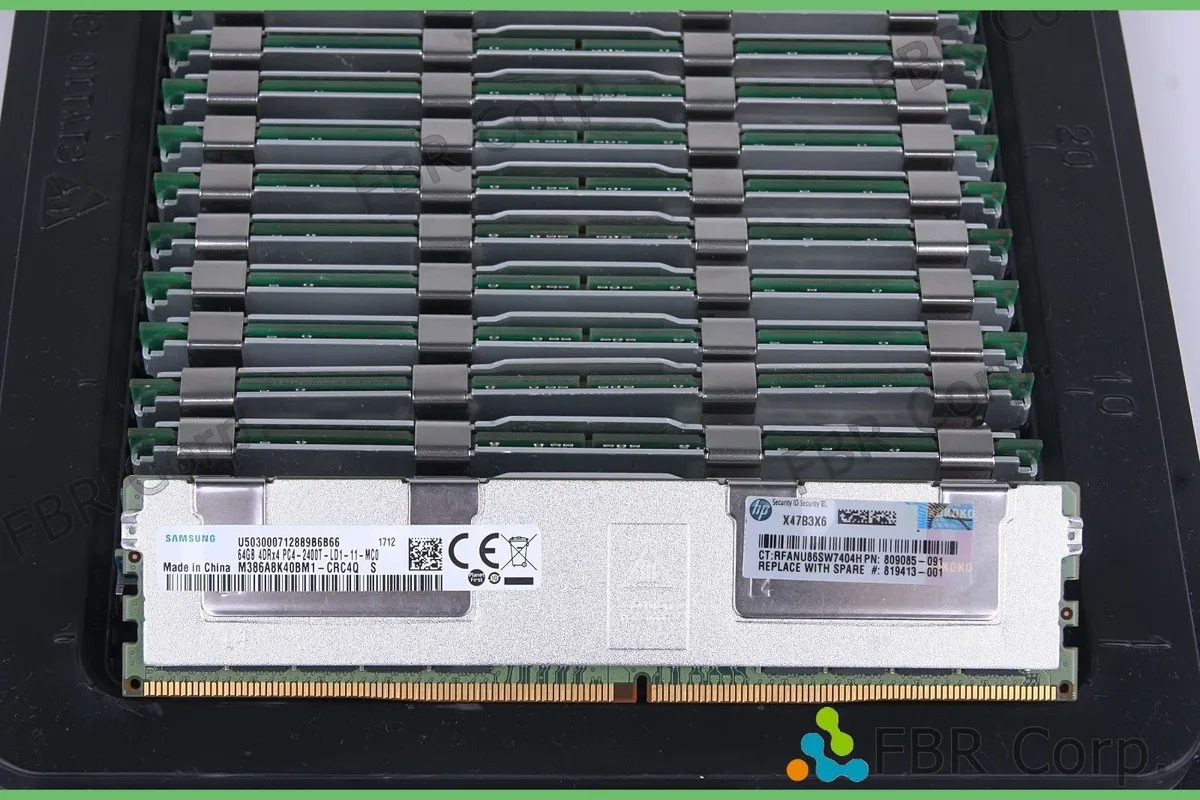 HP HP 64GB 4Rx4 PC4-2400T DDR4 Server RAM 805358-B21 — product photo