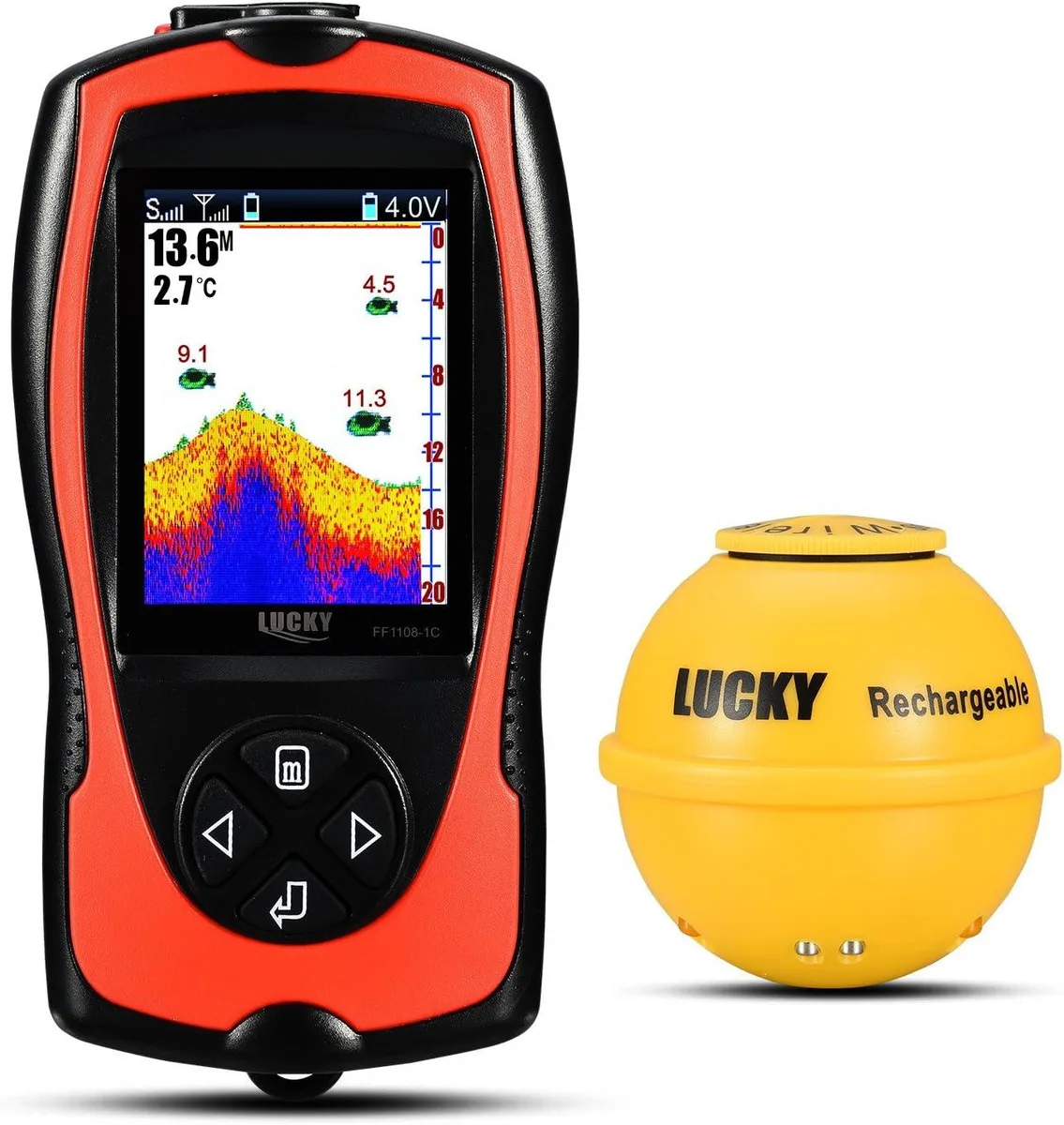 WUQ WUQ Portable Fish Finder Sensor 147FT Depth 2.4in LCD — product photo