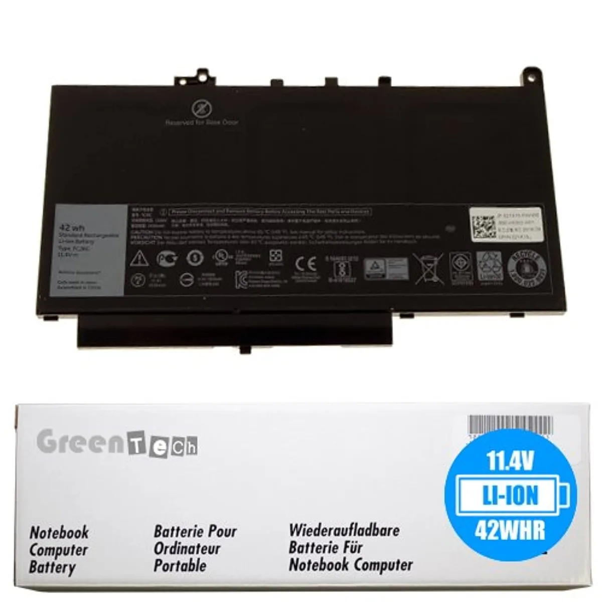 Tryhi Tryhi 7CJRC 11.4V 42Whr 3-Cell laptop battery for Dell Latitude E7270 E7470 — product photo
