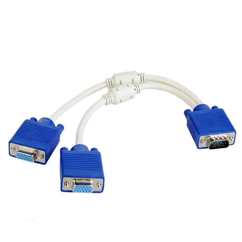 TeKit TeKit VGA Splitter Cable Male to 2 Female 0.6ft Blue — product photo
