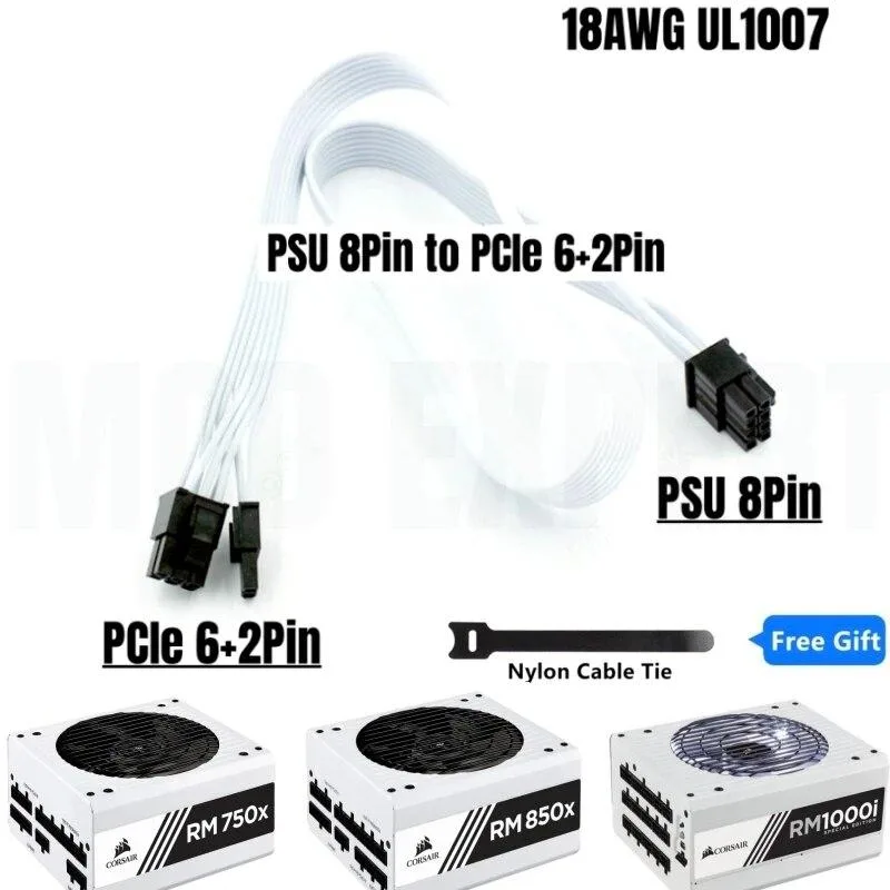 YEPLOOK YEPLOOK 8Pin to PCIe 6+2Pin internal power cable 18AWG 60cm — product photo