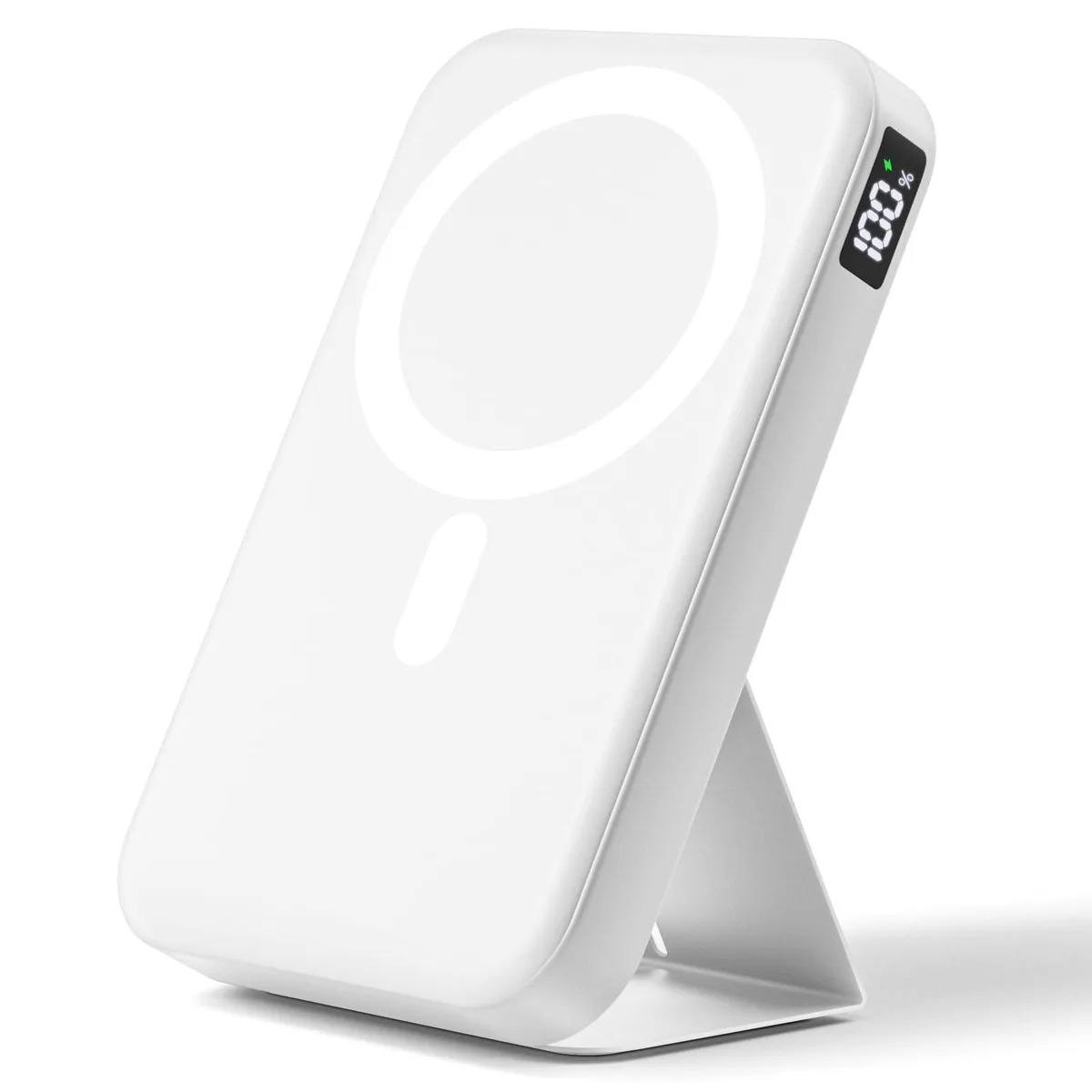  Gxorul W15 10000mAh Magnetic Power Bank with Leather Foldable Stand — product photo