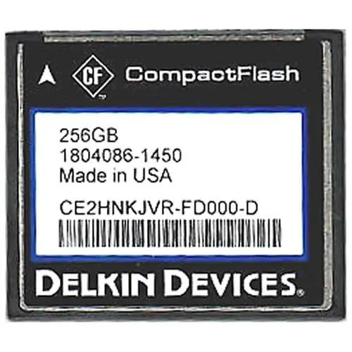 Delkin Delkin 256GB CompactFlash memory card 50-pin — product photo