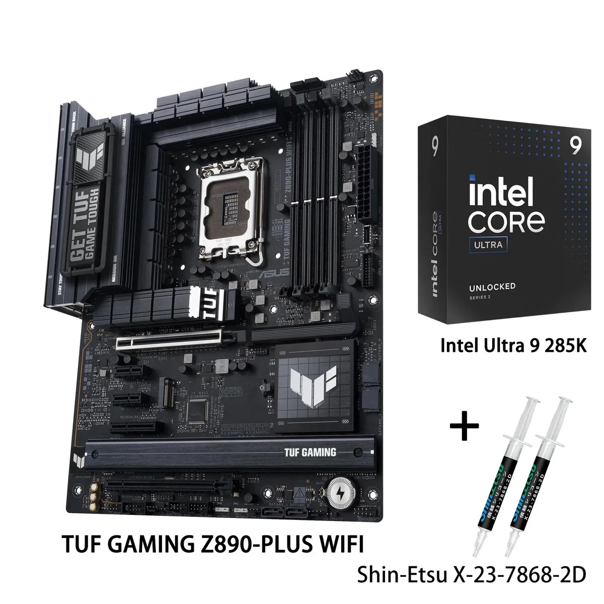 ASUS ASUS TUF GAMING Z890-PLUS WIFI Intel motherboard &amp; Core Ultra 9 285K CPU Combo — product photo