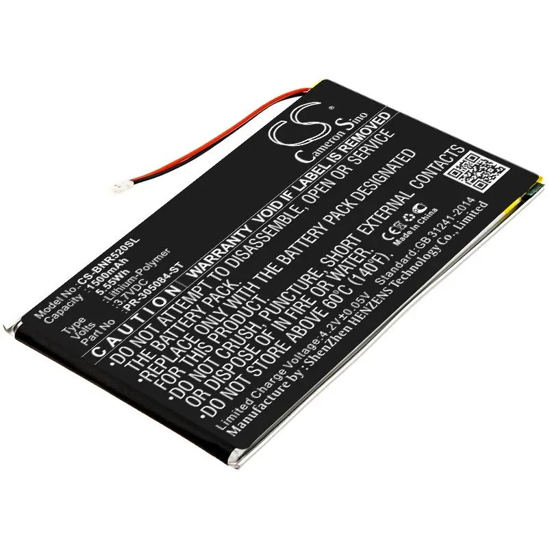 Rectangular replacement battery with silver label and cable connector