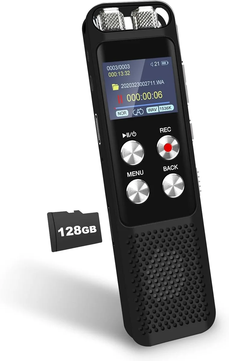BFKK BFKK L87 136GB Voice Recorder with 128GB TF Card — product photo