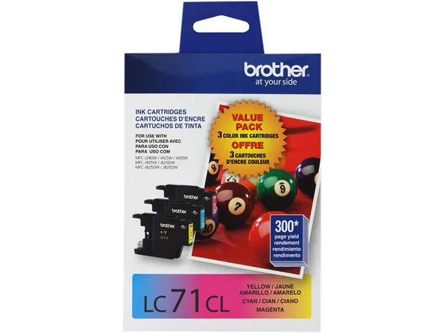 Brother Brother LC713PKS Innobella Ink Cartridges (Genuine Brands) 3 Pack Cyan Magenta Yellow 300 Pages — product photo