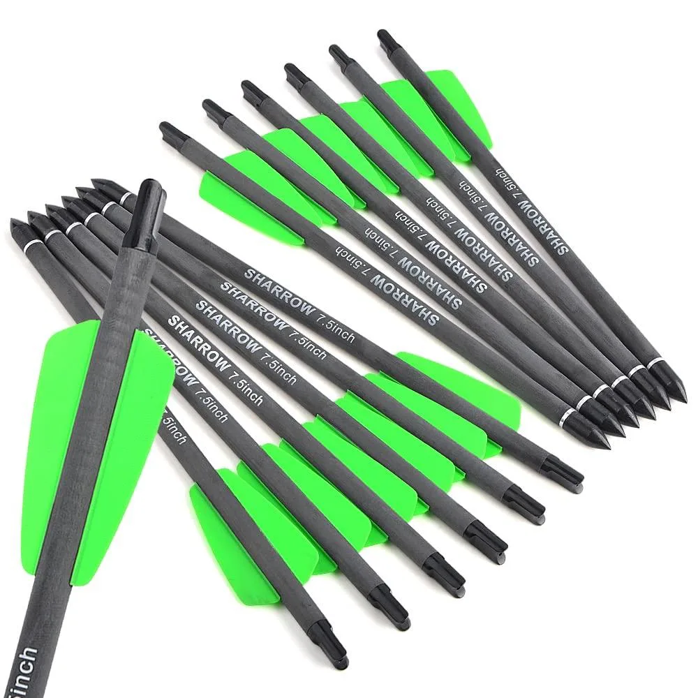 wolfman wolfman 7.5 inch Carbon Crossbow Bolts Spine 400 12pcs — product photo