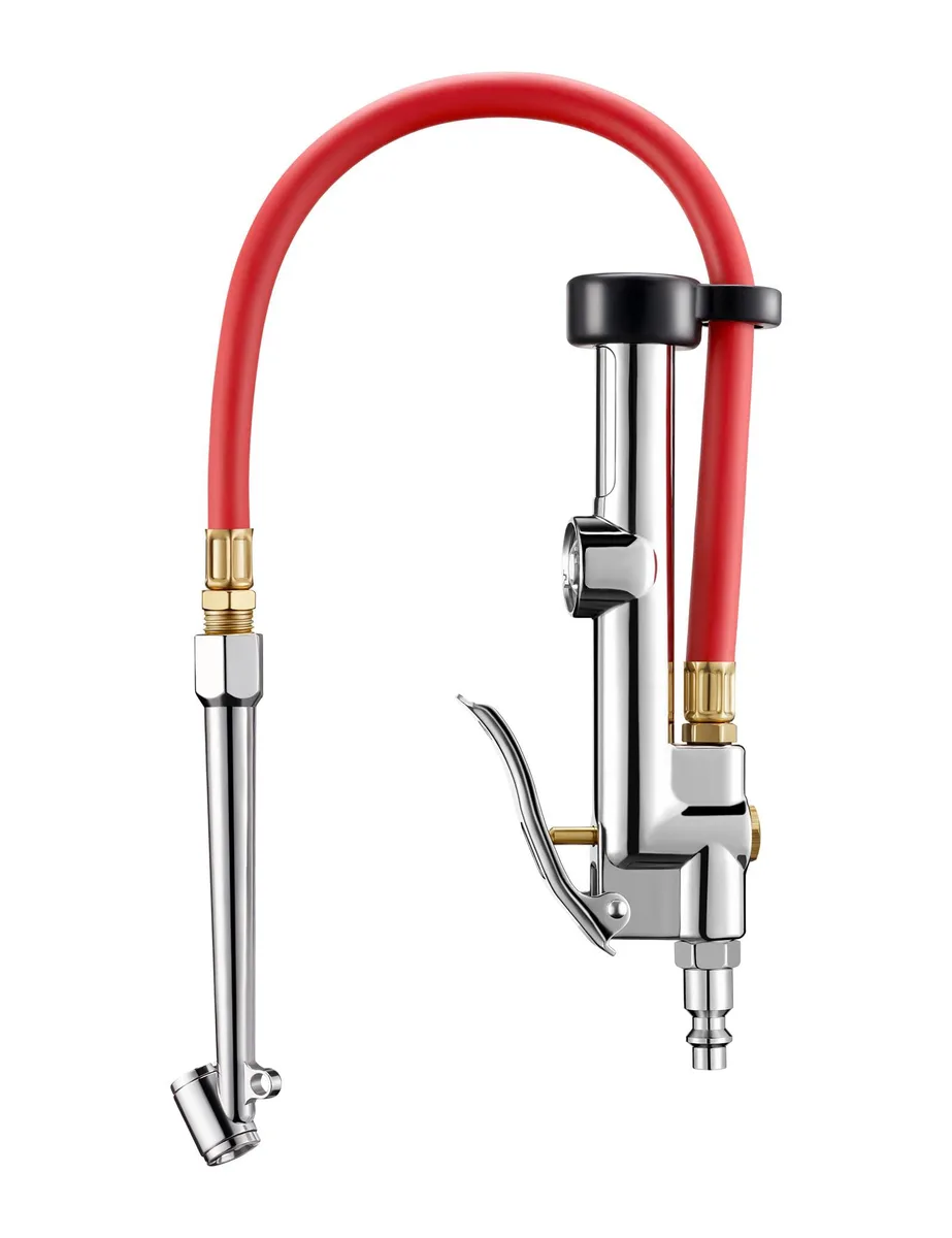 KEHIPI KEHIPI 25.6" Dual-Head Tire Inflator Gauge 10-120PSI 1/4" NPT — product photo