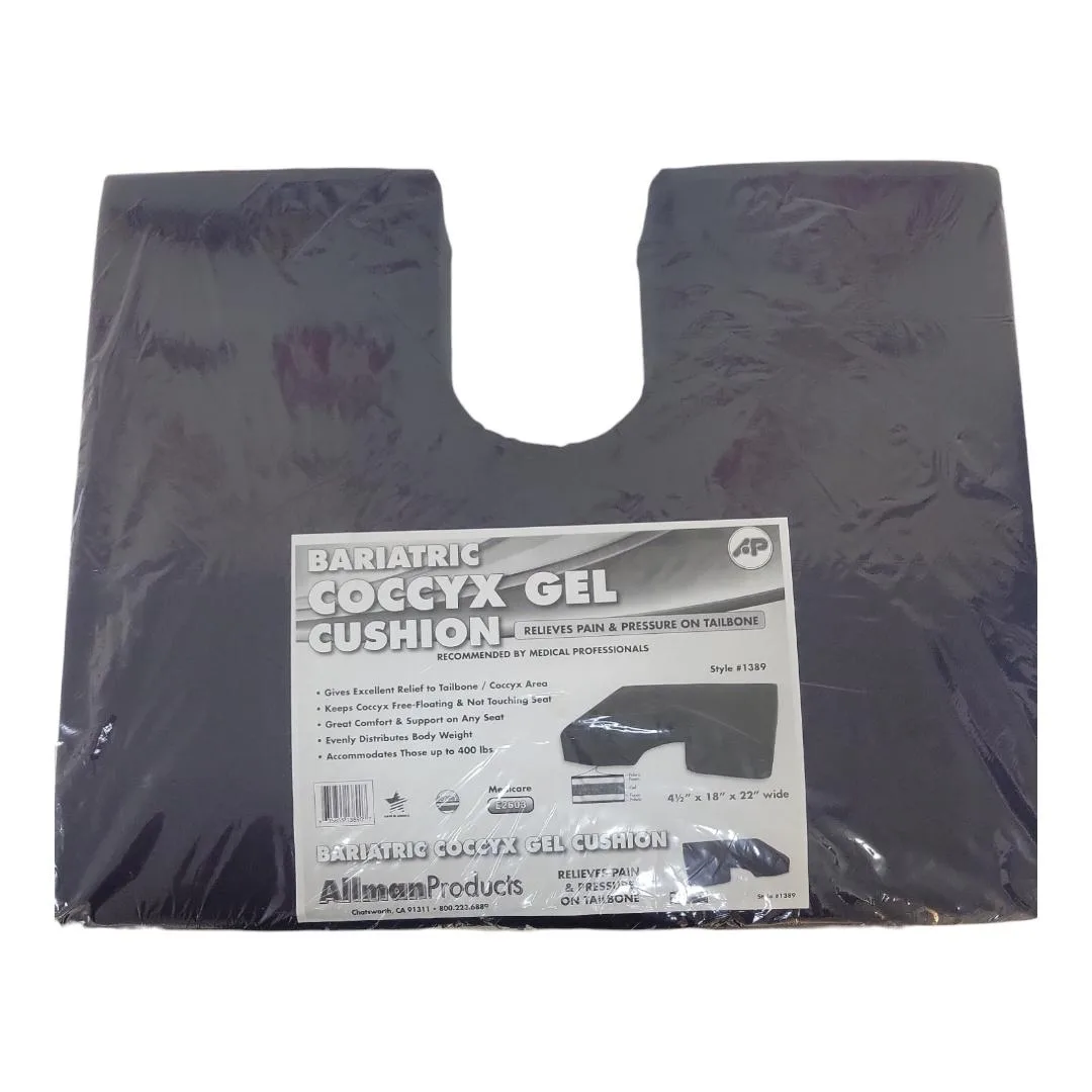Allman Products Allman Products 1389-20 Bariatric Coccyx Gel Cushion 4.5" x 16" x 20 — product photo