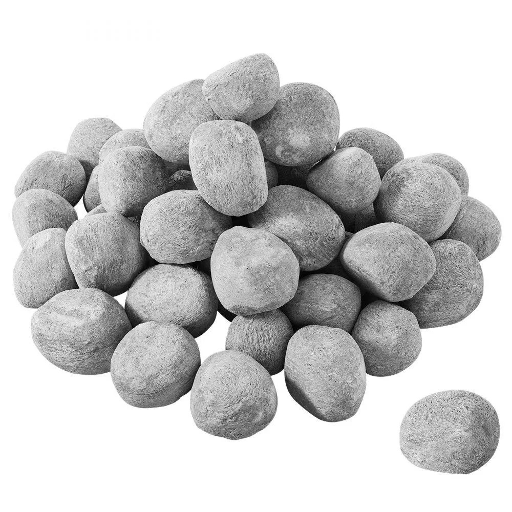 VEVOR VEVOR Ceramic Fire Pebble Stones 48 pcs Gray BP-041/042 — product photo
