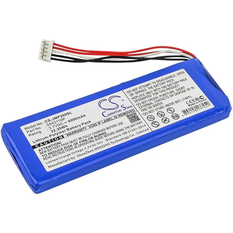 Rectangular black replacement battery with label, fits Pulse 2 and Pulse II