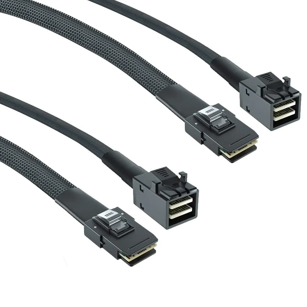 Vszerda Vszerda 2 Pack 12G Mini SAS HD SFF-8643 to SFF-8087 Cable 0.8m 36 Pin — product photo