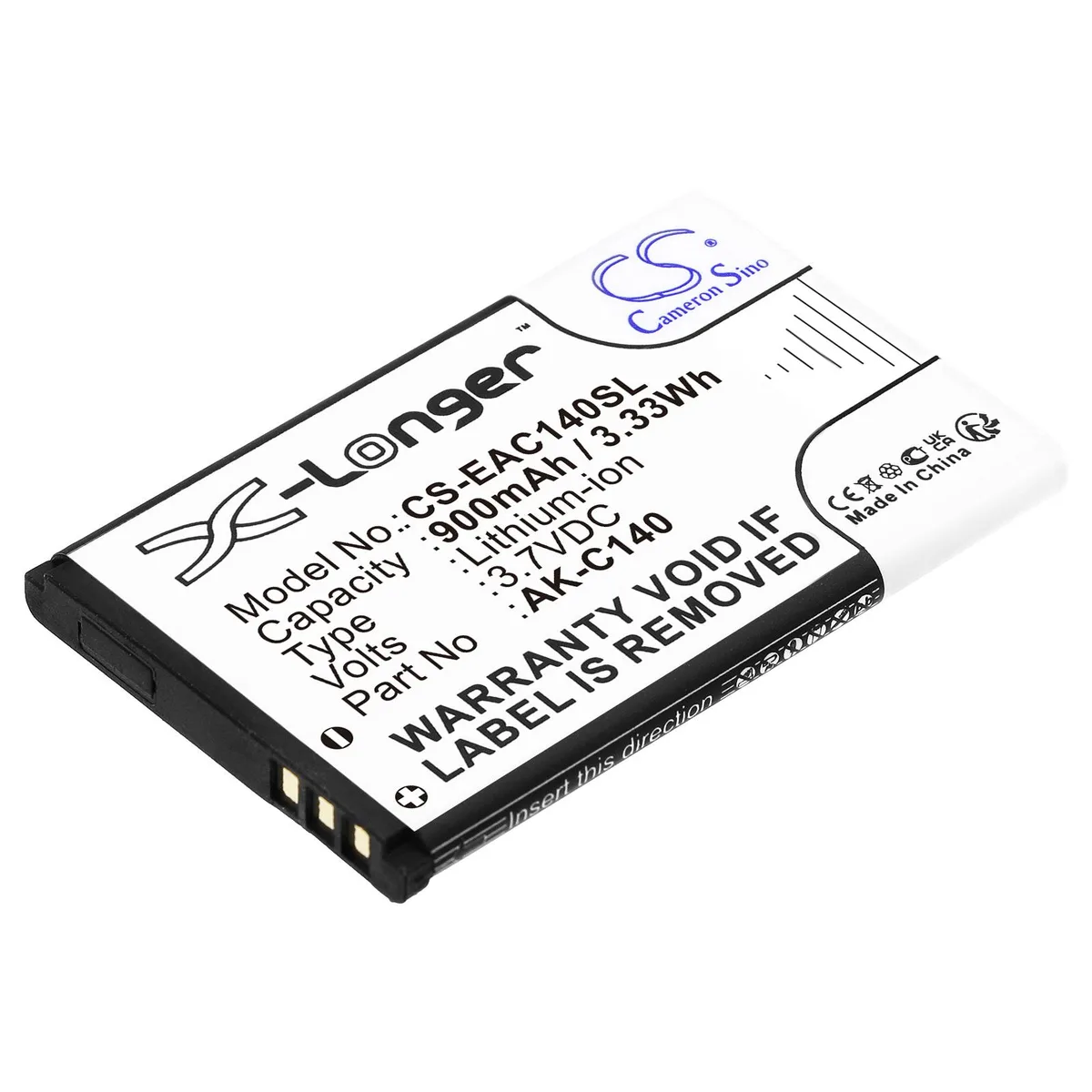 Cameron & Co Cameron & Co DS-CS-EAC140SL cell phone battery 3.7V 900mAh Li-ion — product photo