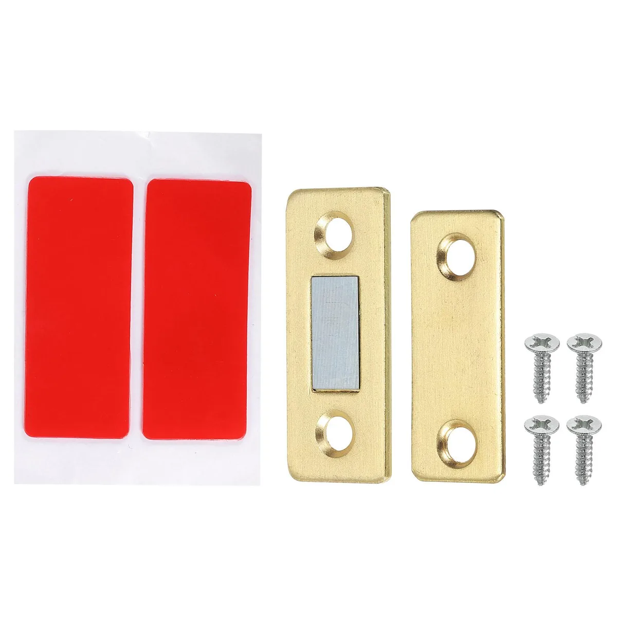 Unique-Bargains Unique-Bargains Cabinet Magnetic Catch 4 Pack Gold Tone Steel Door Locks — product photo