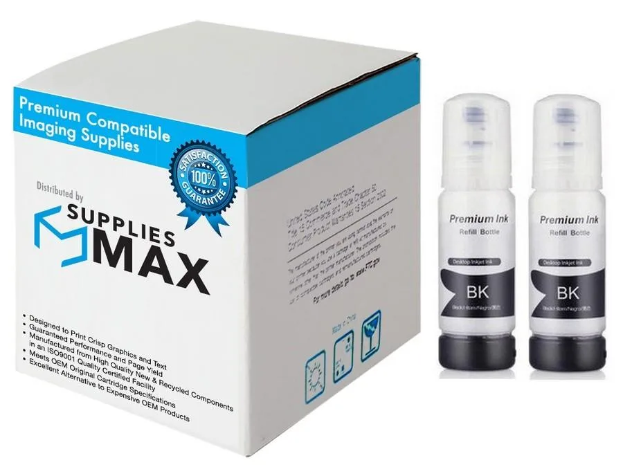 SuppliesMax SuppliesMax T512120-S-D2 Photo Black Refill Ink Bottle 2 Pack 5000 Pages — product photo