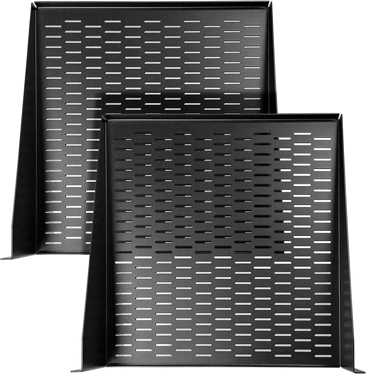 TAURKENAM TAURKENAM 2U 18" Vented Rack Shelf 2-Pack 19" 50lb — product photo
