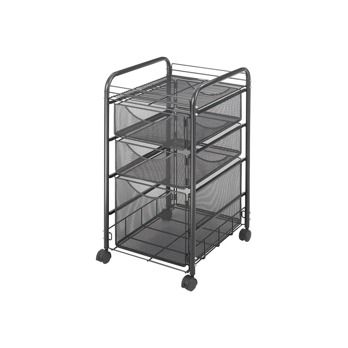 Safco Products Safco Products SAF5213BL Onyx Mesh Mobile File 15.75W x 17D x 27H Black office furniture — product photo