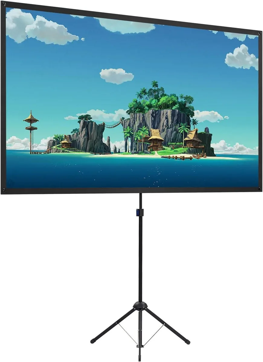 PISKEKAT PISKEKAT 60 Inch Projector Screen with Stand 16:9 160° 8.6 lbs — product photo