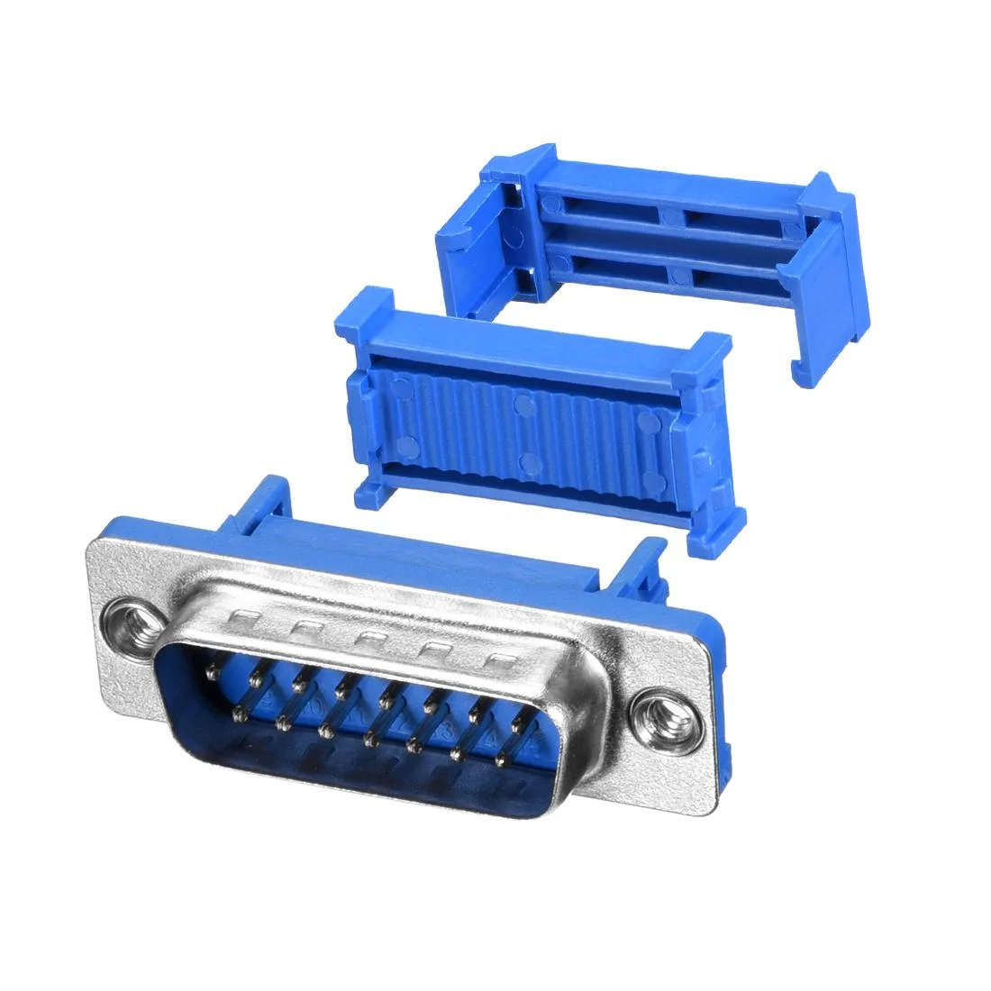 Unique-Bargains Unique-Bargains IDC D-Sub 15-pin 2-row Male Plug IDC Ribbon Cable Blue Pack of 20 — product photo