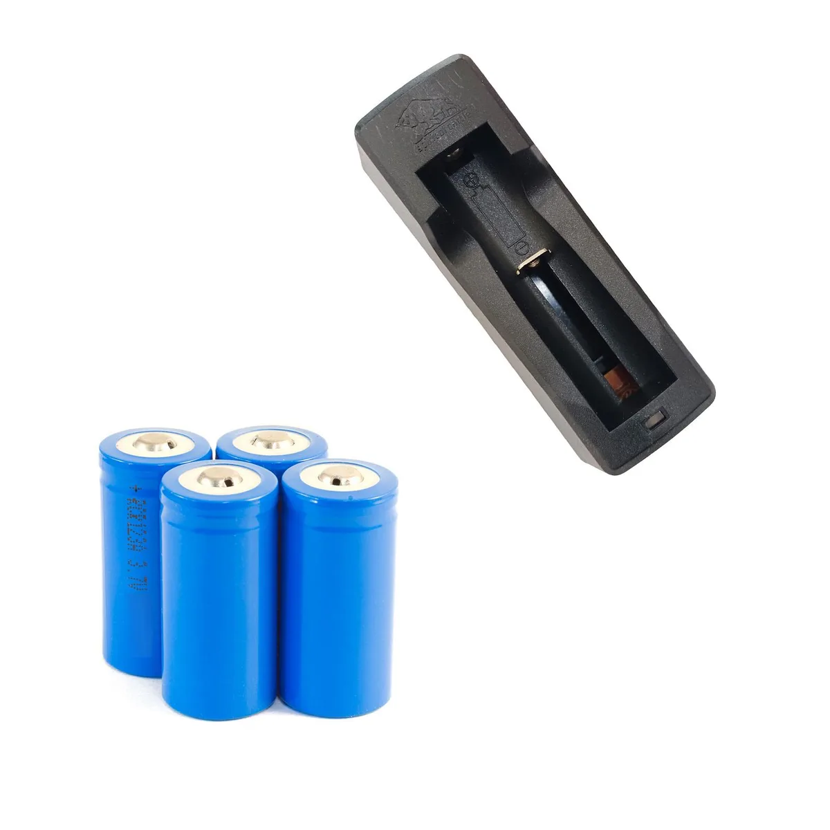 Centenex Electronics Centenex Electronics RCR123a 700mAh 3.7V Li-Ion Battery 4-Pack with Charger — product photo